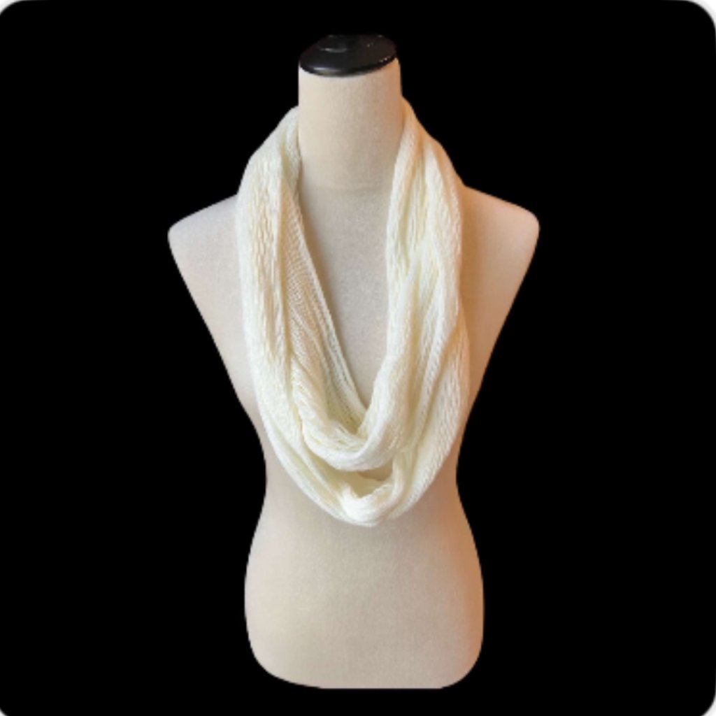 White Infinity Scarf 6844